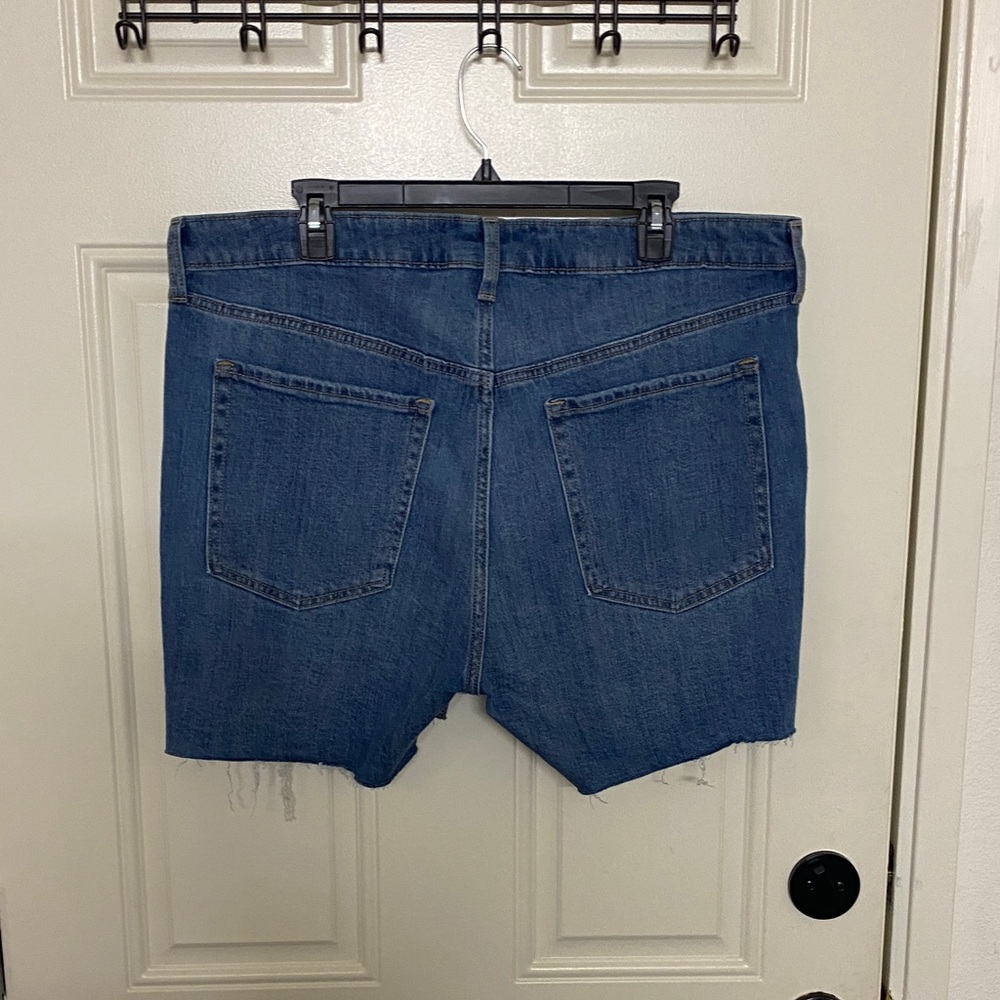 Old Navy Dark Blue Ripped Denim Shorts
